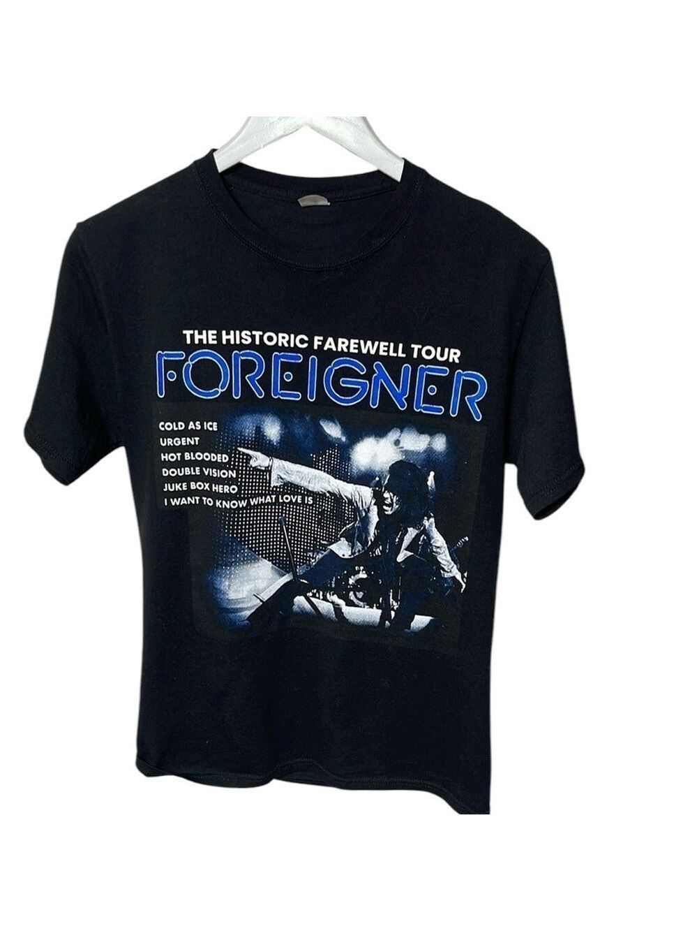 Foreigner Farewell Tour 2024 Graphic Band T Shirt Unisex SZ S Black